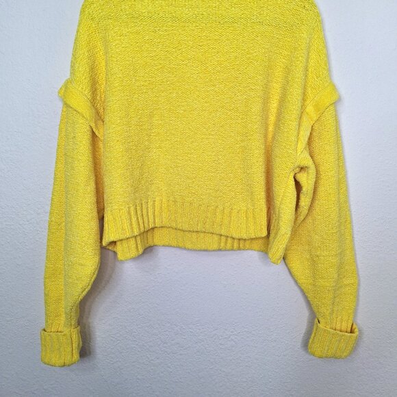 Urban Outfitters Turtleneck Sweater Sz L Crop Chenille Boho Colorful Preppy - Picture 7 of 12